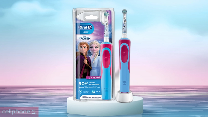 Bàn chải điện trẻ em Oral-B Pro D100 Disney Frozen - Tính năng hiện đại, làm sạch hiệu quả