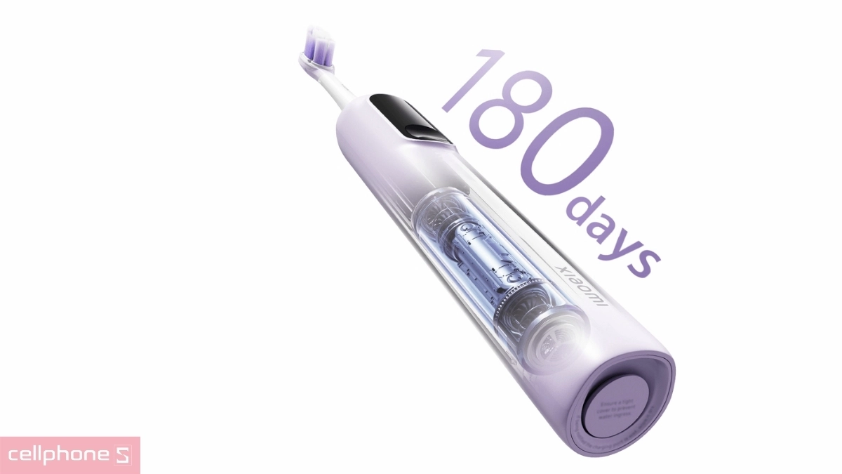 Bàn chải đánh răng điện Xiaomi đáp ứng nhu cầu pin dài ngày