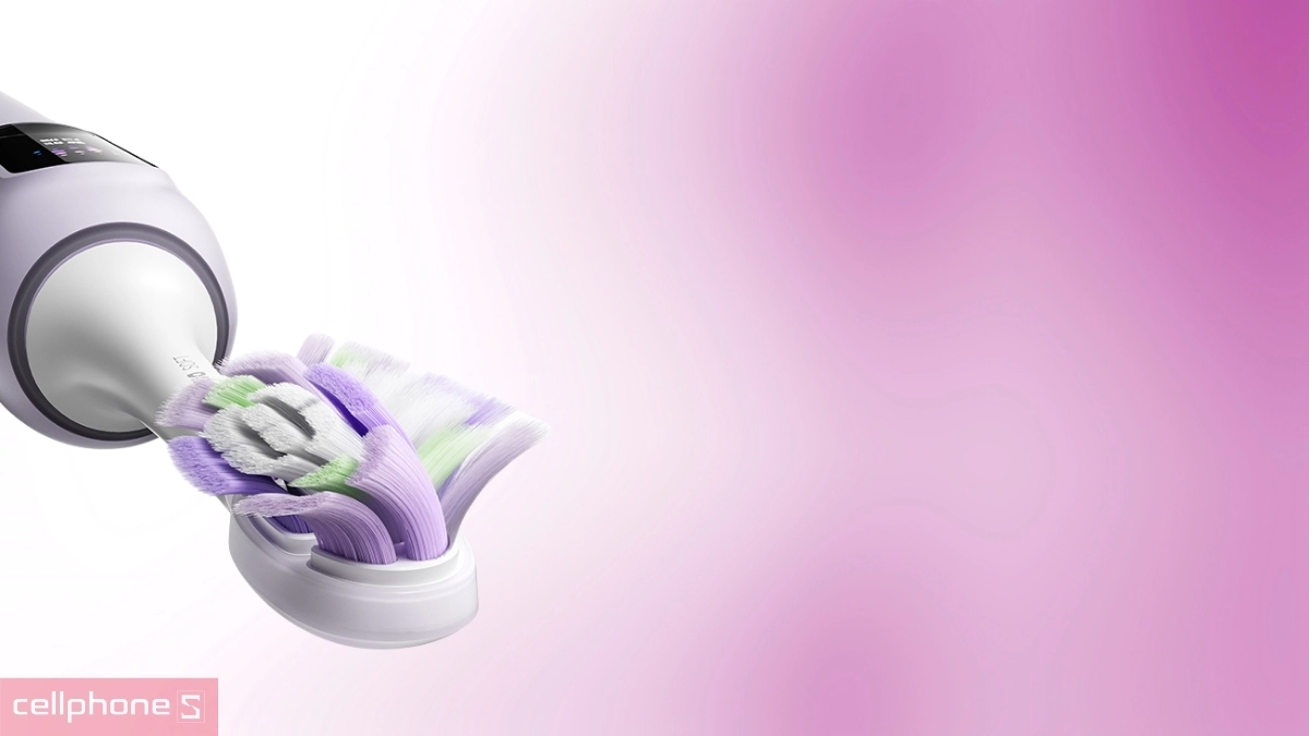 Bàn chải Xiaomi được thiết kế với đầu lông mềm mại