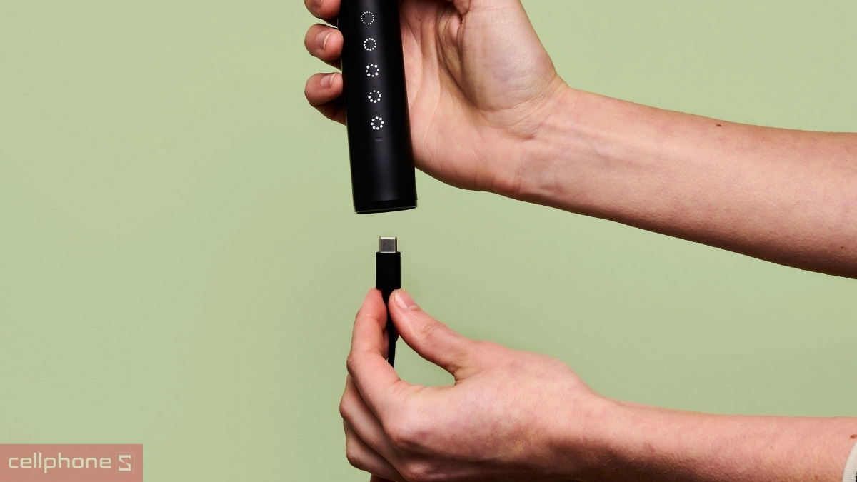 bàn chải điện Xiaomi sạc qua cổng USB-C