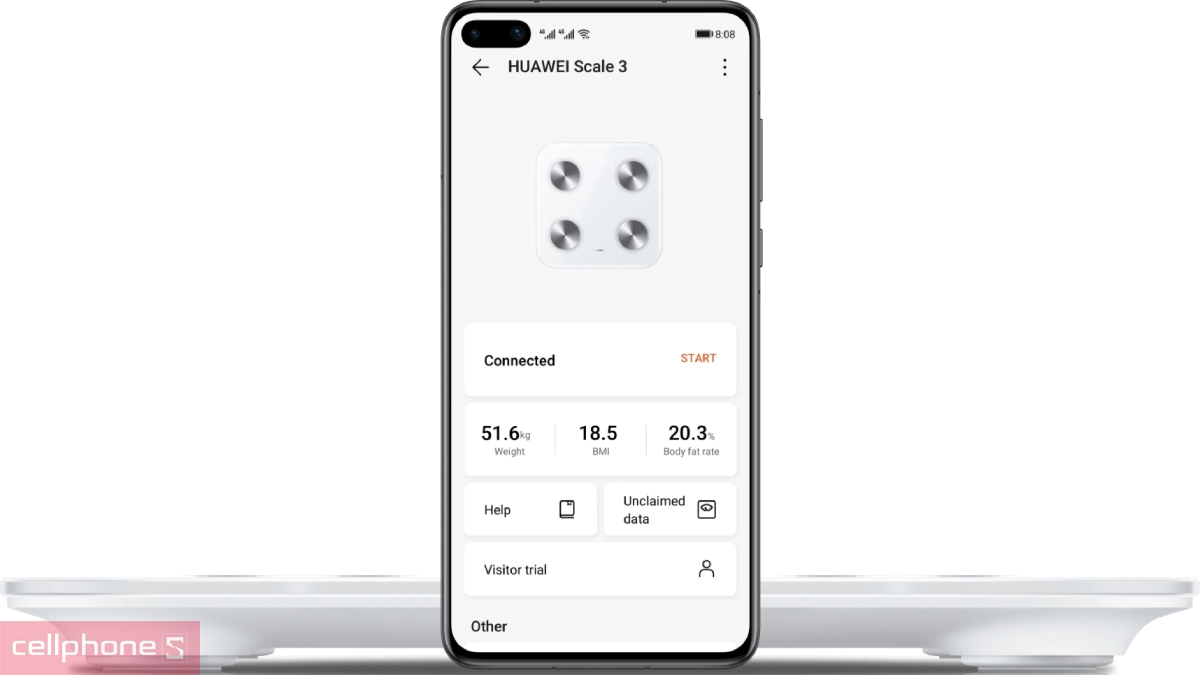 Hướng dẫn kết nối cân thông minh Huawei Scale 3 với điện thoại