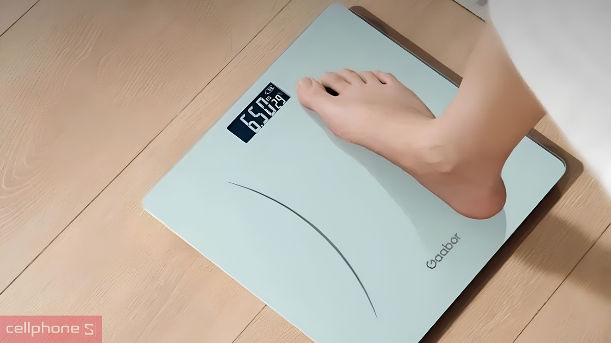 Cân điện tử Gaabor GWS-M03A thiết kế gọn nhẹ dễ cất giữ