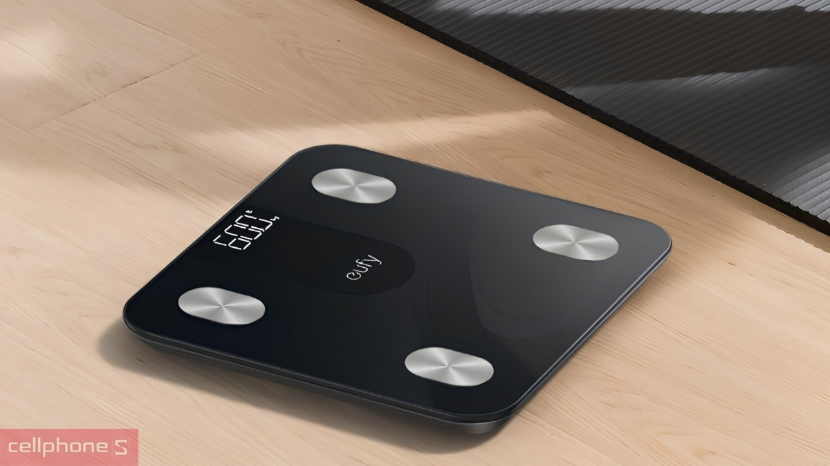 Eufy A1 tự động kết nối Bluetooth với điện thoại khi bước lên cân