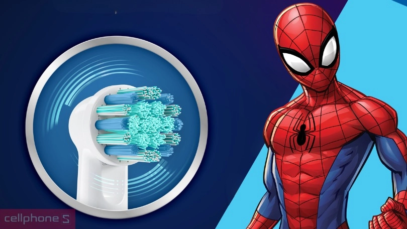 Chất lượng đầu bàn chải Oral-B Kids Spiderman EB10S