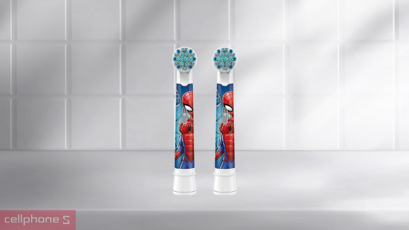 Thiết kế đầu bàn chải Oral-B Kids Spiderman EB10S
