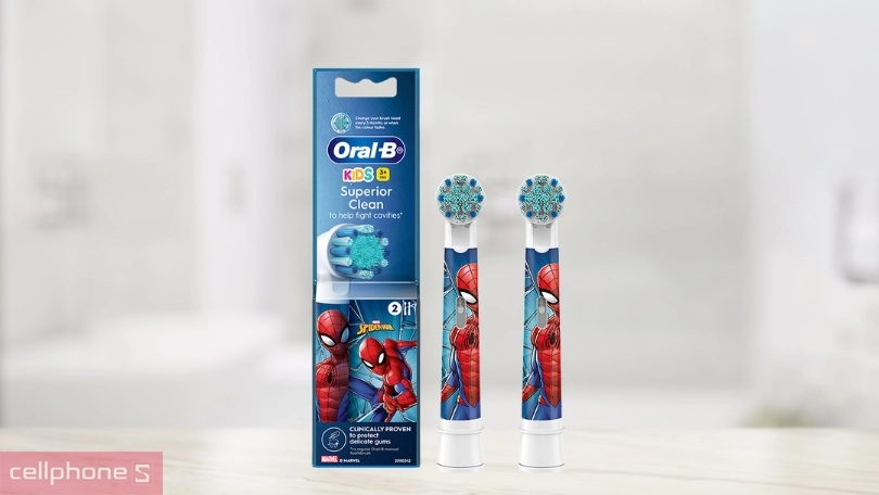 Độ bền đầu bàn chải Oral-B Kids Spiderman EB10S