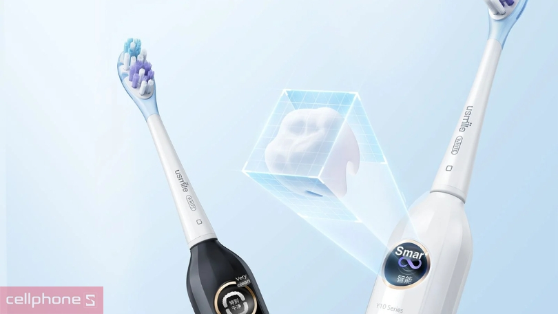 Bàn chải điện usmile Y10: công nghệ Superclea, 4 chế độ làm sạch toàn diện