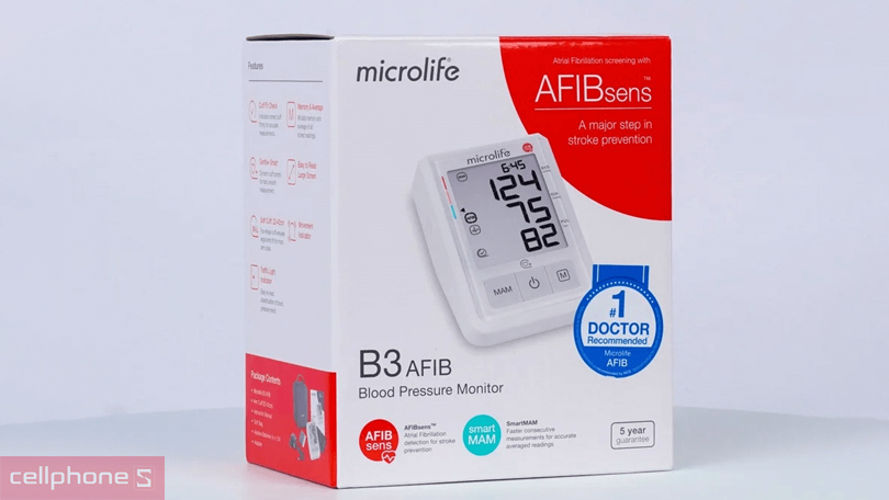 Máy đo huyết áp bắp tay Microlife B3 AFIB - Công nghệ đo hiện đại, thời lượng pin lớn