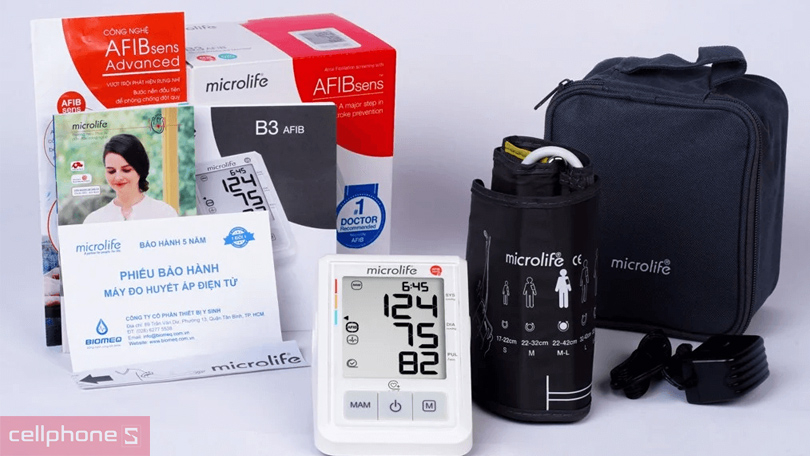 Máy đo huyết áp bắp tay Microlife B3 AFIB - Công nghệ đo hiện đại, thời lượng pin lớn