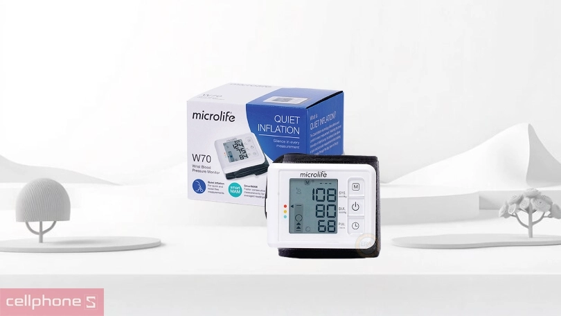 Máy đo huyết áp cổ tay Microlife W70 – Đo êm ái, hiệu quả cao