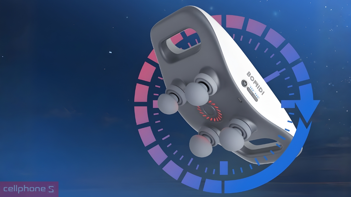 Dung lượng pin lớn máy massage cầm tay Bomidi MG3