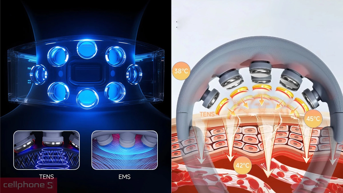 Công nghệ xung kép máy massage Bomidi MP3