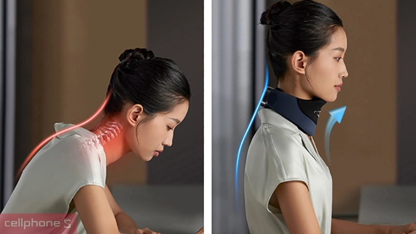 Máy massage cổ thông minh Philips PPM3311: xoa bóp 360 độ, chườm nóng thoải mái