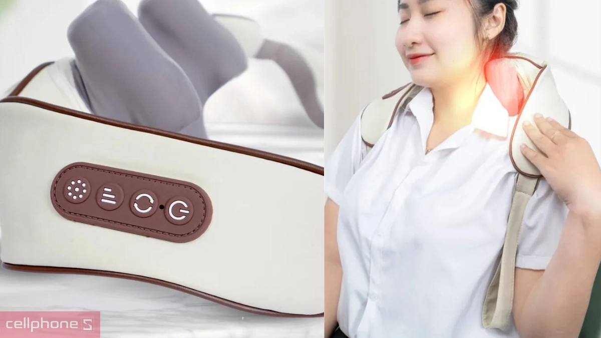 Đai Massage cổ Buheung MK332 - Thiết kế sang trọng, tích hợp nhiều chế độ massage