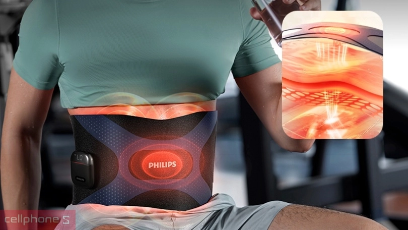 Máy massage đai bụng Philips PPM4331 – Nâng cấp buổi tập, massage thư giãn