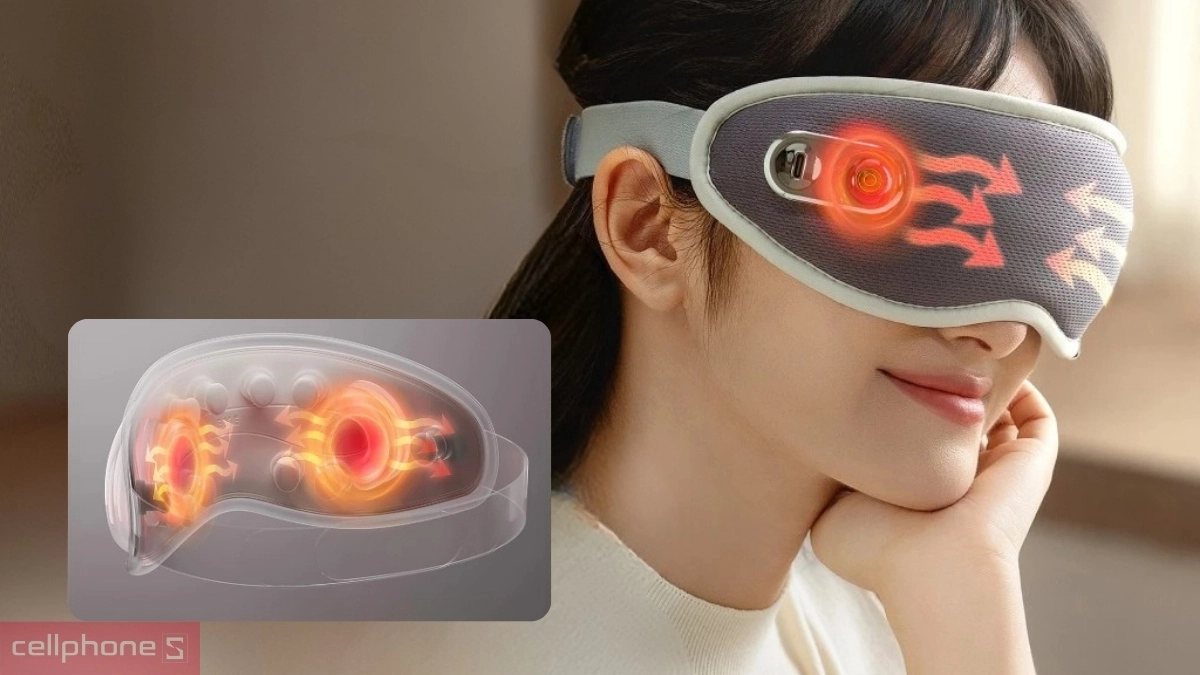 Cơ chế massage nhiệt trên máy massage mắt Buheung LUX-520