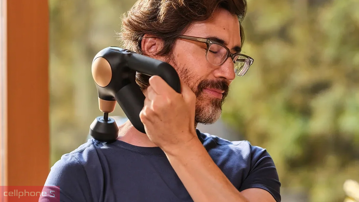 Máy massage Therabody có lực vừa phải và độ ồn thấp cho gia đình