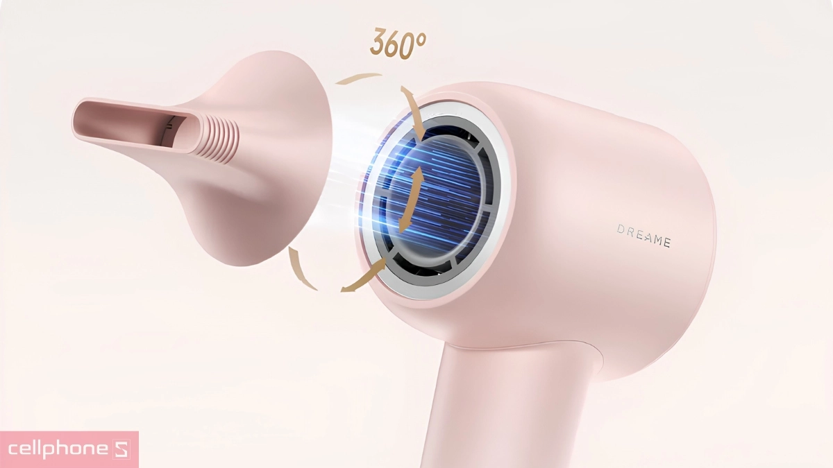 Đầu sấy từ tính hiện đại trên Máy sấy tóc Dreame Gleam