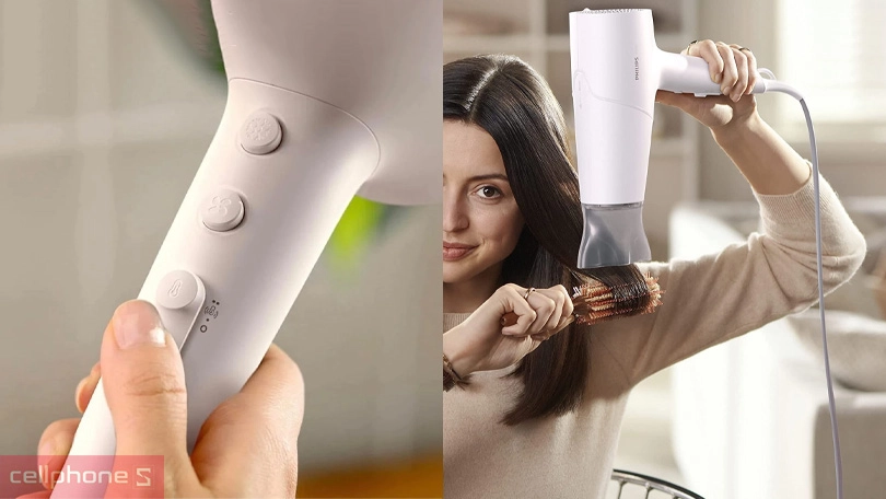 Cách sử dụng máy sấy tóc Philips BHD500/00 2100W