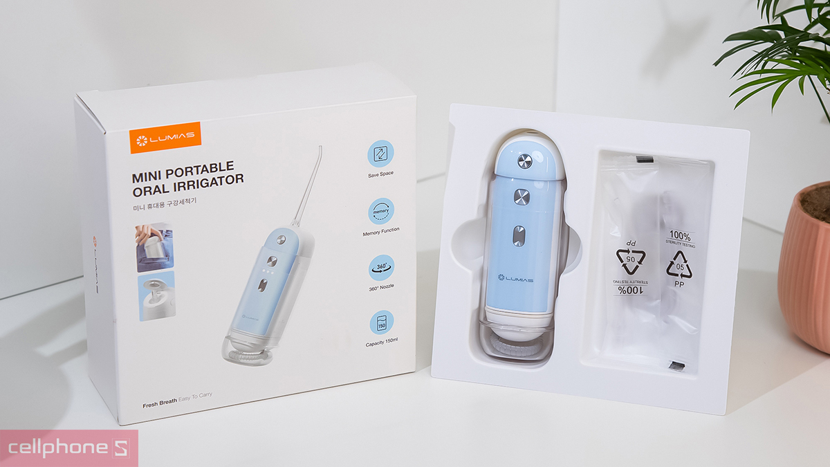 Pin, thời lượng sử dụng của máy tăm nước Mini Lumias LWF-180 Mini