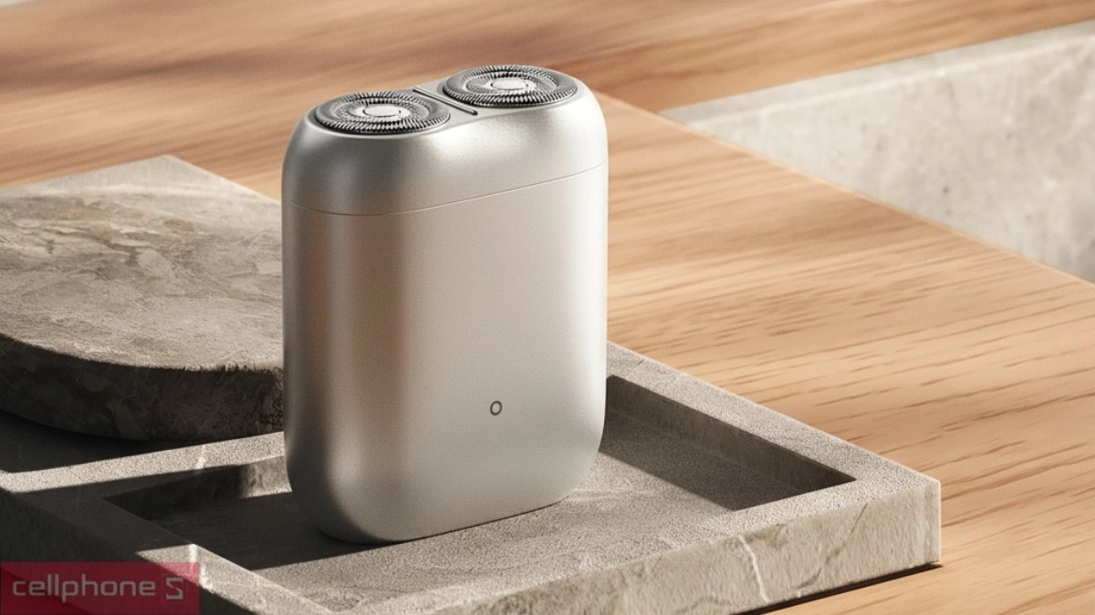 Động cơ 8000 vòng/phút và lưỡi cạo kép ôm sát