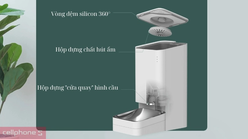Thiết kế máy chia thức ăn thông minh cho thú cưng Xiaomi Smart PET Food Feeder EU