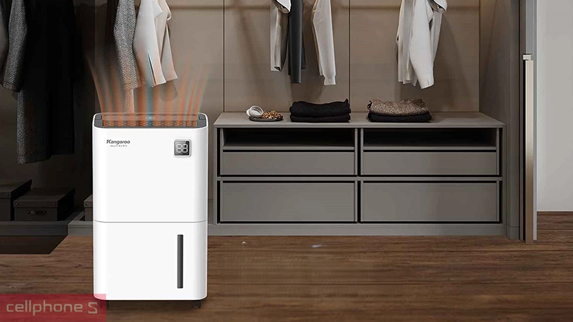 Máy hút ẩm Kangaroo KGDH16 - Kiểm soát ẩm thông minh kết hợp sấy quần áo