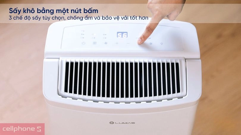 Chế độ, điều khiển trên máy hút ẩm Lumias D3 Pro