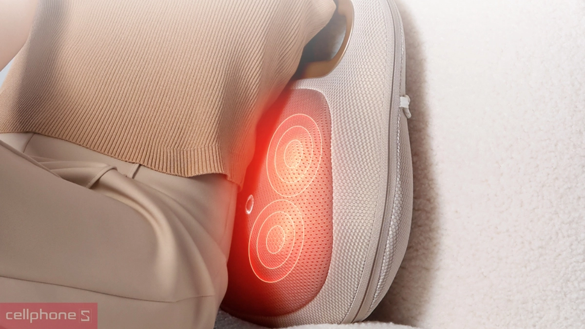 Gối massage lưng Breo Back Lite - Thiết kế đẹp, đa công dụng