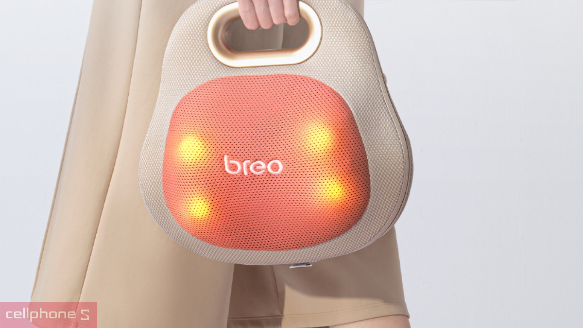 Gối massage lưng Breo Back Lite - Thiết kế đẹp, đa công dụng