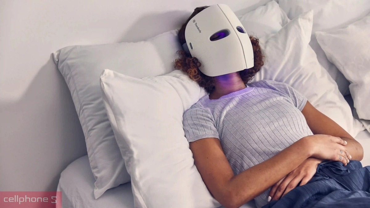 Liệu pháp rung VibraWave trên mặt nạ ánh sáng sinh học TheraFace Mask