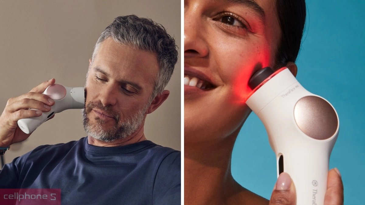 Thời lượng pin 38 phút của máy massage mặt massage TheraFace Pro