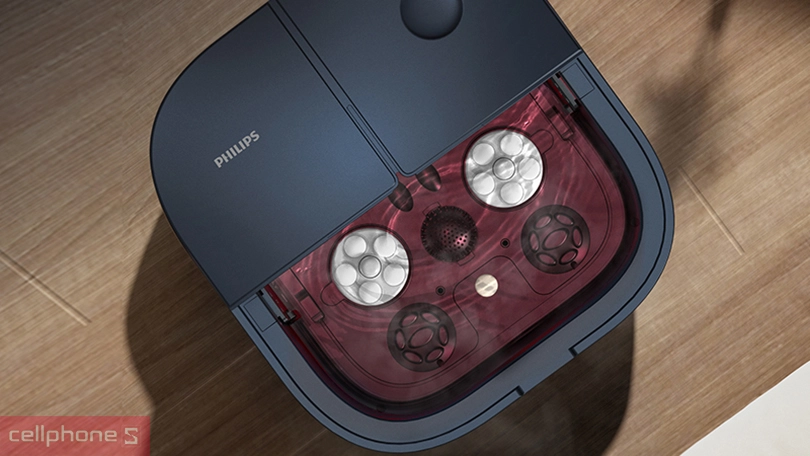 Máy massage chân Philips PPM6504 có sục khí spa, làm ấm an toàn