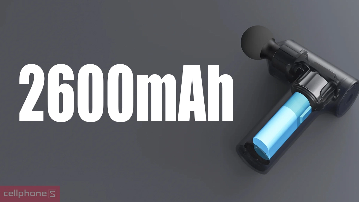 Dung lượng pin máy massage cầm tay Xiaomi Fascia Gun mini GL