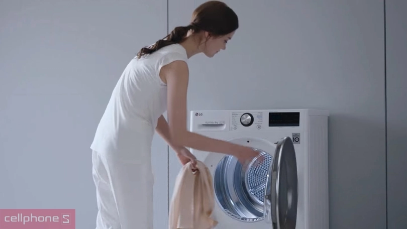Tính năng thông minh trên máy sấy LG Inverter bơm nhiệt 10.5kg DVHP50W