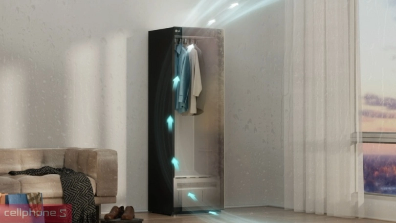 Tính năng trên tủ chăm sóc quần áo thông minh LG Styler Inverter 5 móc SC5MNR4G