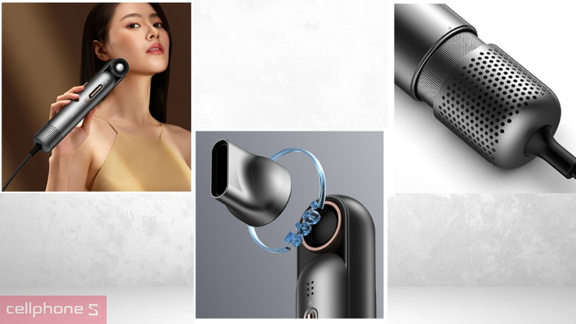 THiết kế máy sấy tóc tốc độ cao Deerma Dem-CF35W