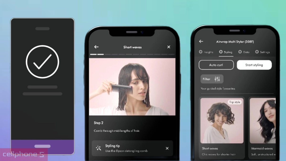 Hướng dẫn kết nối máy tạo kiểu tóc Dyson Airwrap HS08 Straight+Wavy