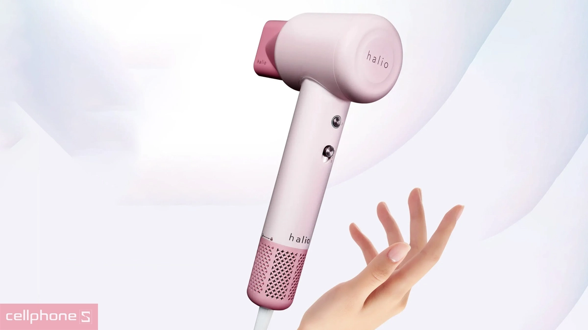 Máy sấy tóc Halio High Speed Ionic Hair Dryer đi kèm đầu tập trung khí