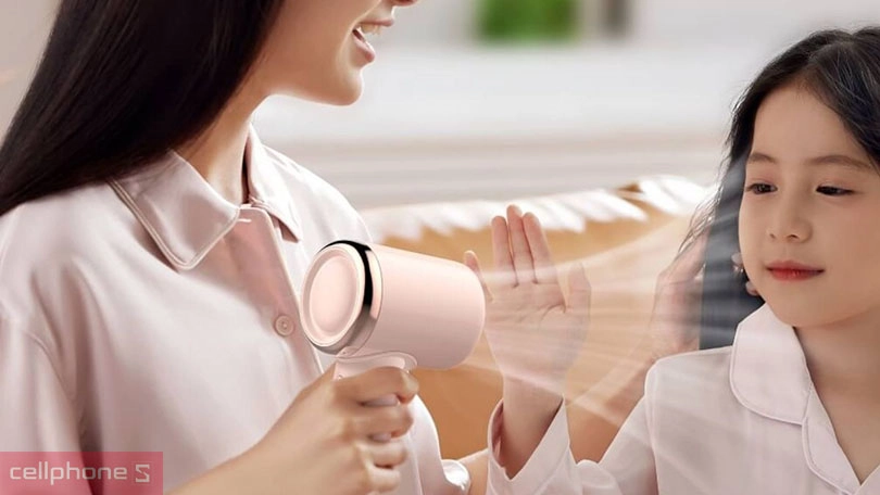 Tốc độ sấy của máy sấy tóc tốc độ cao Deerma DEM-CF50W