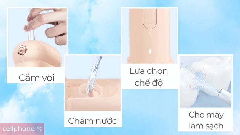 Hướng dẫn sử dụng máy tăm nước Usmile CY1