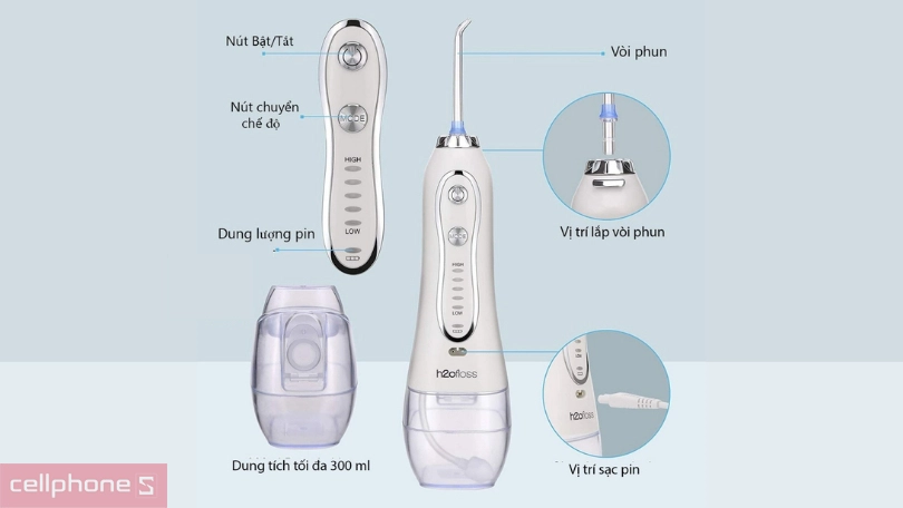 Hướng dẫn các bước sử dụng máy tăm nước H2OFLOSS HF-6
