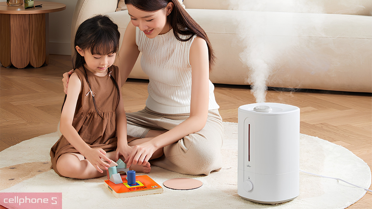 Lưu lượng phun sương 420ml/h của máy tạo độ ẩm Bear 5L SB-TA50M