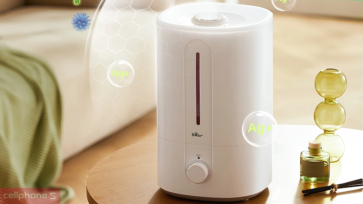 Bình ion bạc kháng khuẩn trên máy tạo độ ẩm Bear 5L SB-TA50M