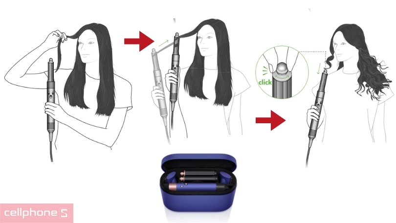 Hướng dẫn uốn tóc với Dyson Airwrap Complete Long HS05