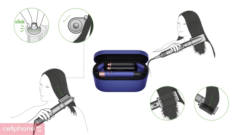 Hướng dẫn định hình và duỗi tóc với Dyson Airwrap