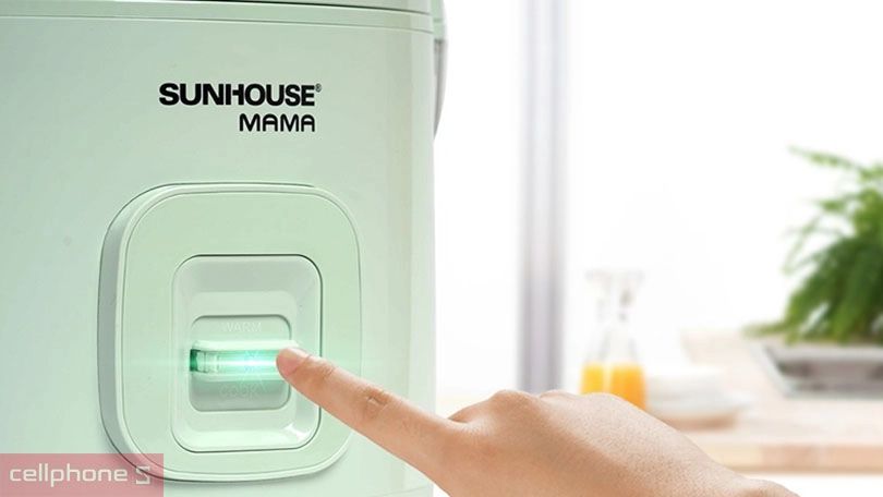 Nồi cơm nắp gài Sunhouse 1.2 lít SHD8265B - Nồi cơm sở hữu kiểu dáng bắt mắt