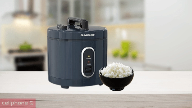 Nồi cơm nắp gài Sunhouse 1.8 lít SHD8632 - Kiểu dáng tinh tế, khả năng giữ ấm cơm lâu dài