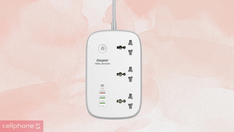 Công nghệ ổ cắm điện đa năng Wifi 3AC kèm 3USB-A và 1USB-C sạc nhanh PD 30W