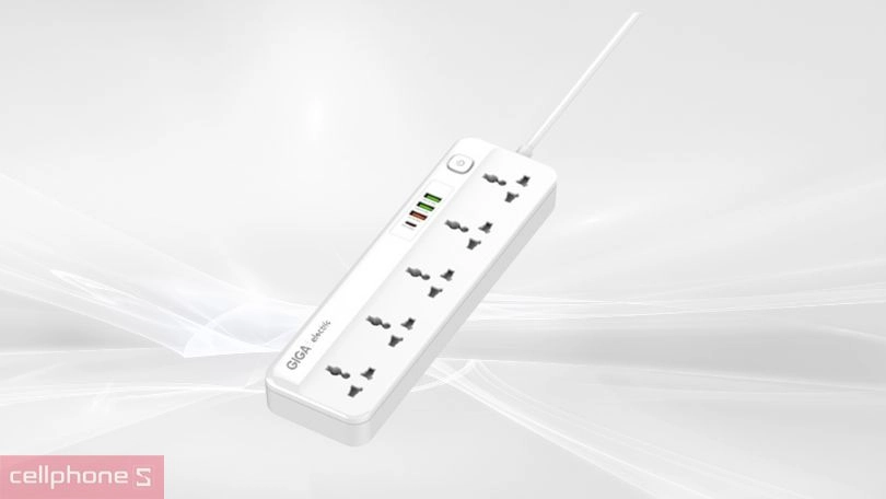 Ổ cắm điện Giga Electric GS-C531A 4000W - Đa ổ cắm, sạc đa thiết bị
